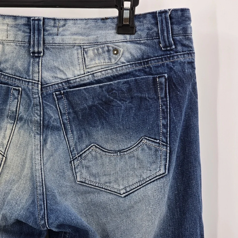 Chevignon 57 Mens‎ Jeans 34 Vintage Fade Western Vibe Thick Denim